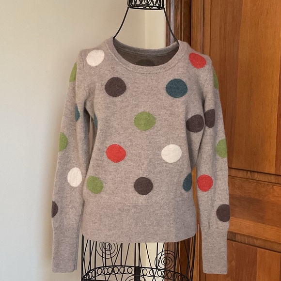 Cynthia Rowley Sweaters - Cynthia Rowley 2 Ply 100% Cashmere Pullover Polka Dot Sweater Extra Small